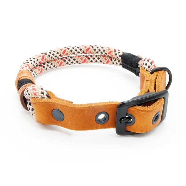 #T-HB-SC-08-HIGHH, Hundehalsband Tau 8 mm Schnalle verstellbar, Highland Houndstooth - handgefertigt, exklusiv im designgeschützten Stil