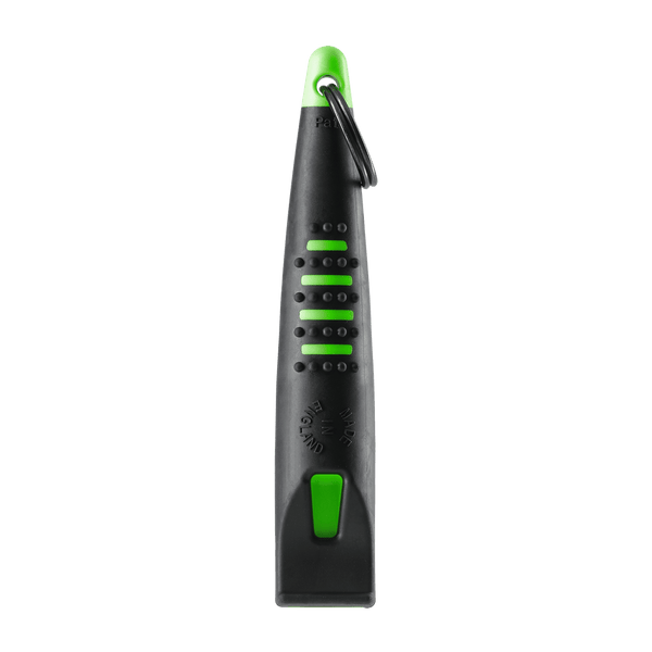 Hundepfeife Acme Alpha 211,5 - Schwarz Neon Grün / Black DG Green - die beste Pfeife fürs Hundetraining - unten