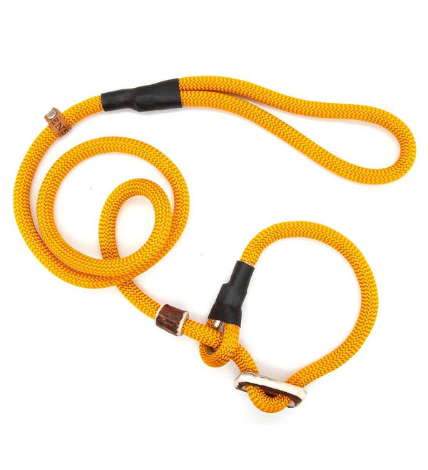 #T-RLS-10-CUR, Tauleine mit Stopper aus Hirschhorn – handgefertigt, gelb