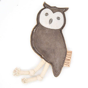 Ungefährliches Hundespielzeug Eule aus nachhaltigen Materialien, ohne Quietschi