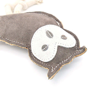 Hundespielzeug Eule - Wildleder mit Kokosfaser-Füllung, robust und umweltfreundlich