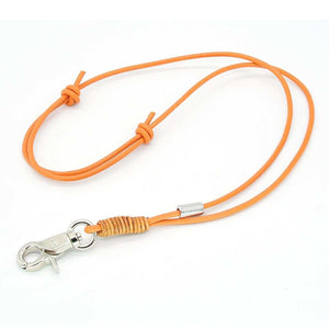 Edles verstellbares Pfeifenband aus Kuhleder mit Scherenkarabiner