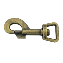 Karabinerhaken Messing Antik