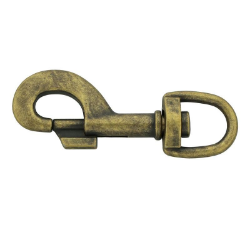 Karabinerhaken Messing Antik