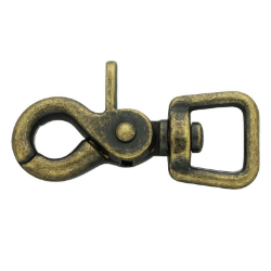 Scherenkarabiner Messing Antik