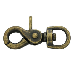 Scherenkarabiner Messing Antik