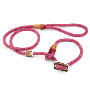 #T-RLE-08-VIN, 8mm Retrieverleine – Leine und Halsband in einem, bordeaux-rot
