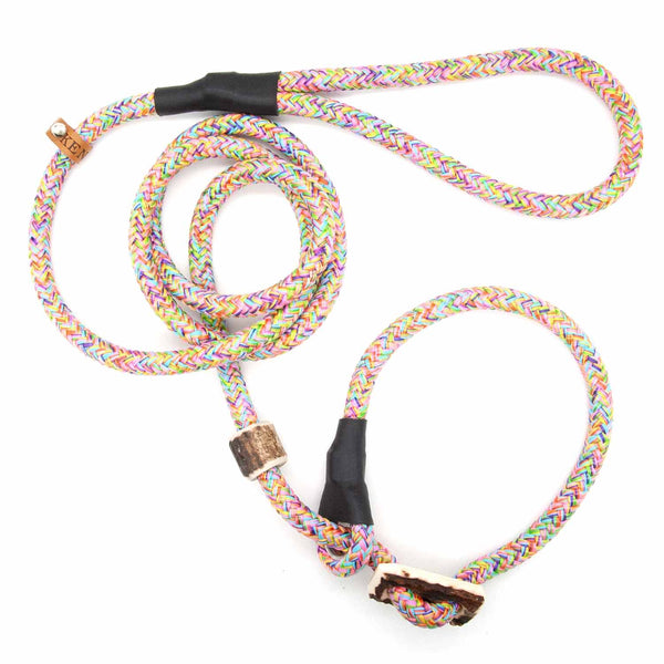#T-RLS-10-HIP, Retrieverleine 10 mm mit Hirschhorn-Zugstopp, handgefertigte Moxon-Leine für Hunde