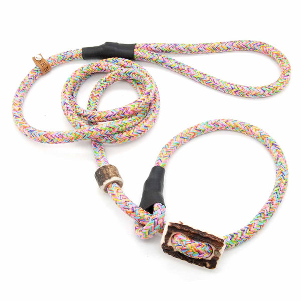 #T-RLS-10-HIP, Retrieverleine 10 mm mit Hirschhorn-Zugstopp, handgefertigte Moxon-Leine für Hunde