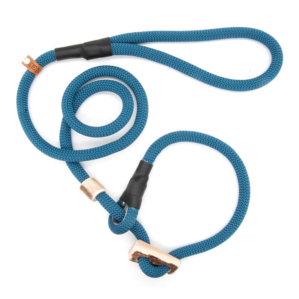 #T-RLS-10-PET, Retrieverleine 10 mm mit Hirschhorn-Zugstopp, handgefertigte Moxon-Leine für Hunde