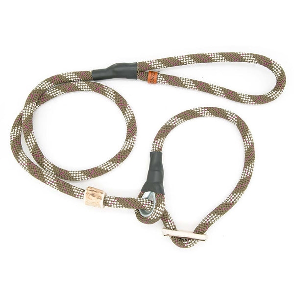 #T-RLS-10-SCHOTTG, Retrieverleine 10 mm mit Hirschhorn-Zugstopp, handgefertigte Moxon-Leine für Hunde
