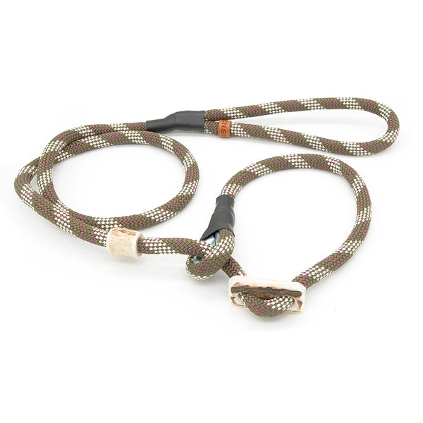 #T-RLS-10-SCHOTTG, Retrieverleine 10 mm mit Hirschhorn-Zugstopp, handgefertigte Moxon-Leine für Hunde
