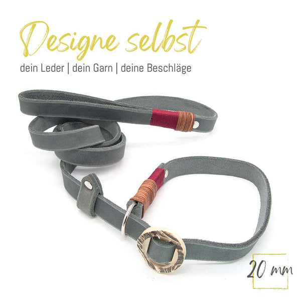 Retriever leash LEATHER | 20 mm | design yourself