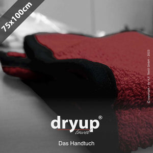 Hundehandtuch in Rot – saugstarkes Handtuch aus 100% Baumwolle, ideal zum schnellen Trocknen deines Hundes