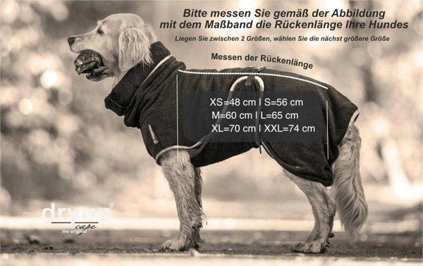Coffee-Beige DRYUP Cape Bademantel für Hunde aus 100% Baumwoll-Frottee – ideal nach Regen, Schwimmen und Matsch