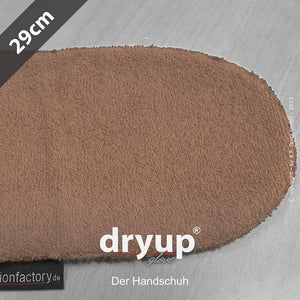 DRYUP Hunde-Handschuh in Coffee – saugstarker Baumwoll-Handschuh, ideal zum schnellen Trocknen von nassen Hundepfoten.