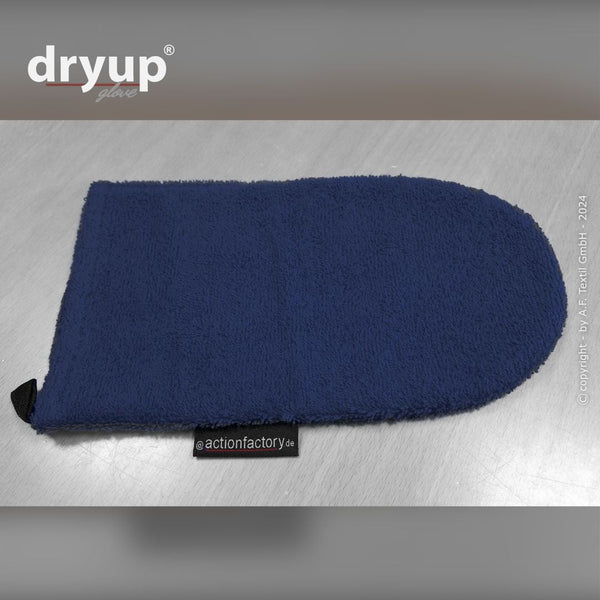 Praktischer Hundehandschuh zum Trocknen von Pfoten in Blau