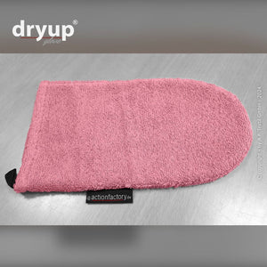 Praktischer Hundehandschuh zum Trocknen von Pfoten in Rosa