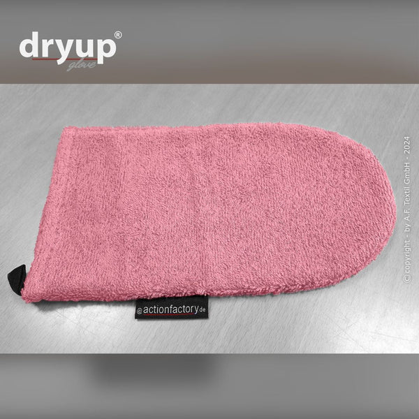 Praktischer Hundehandschuh zum Trocknen von Pfoten in Rosa