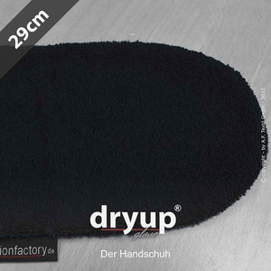 DRYUP Hunde-Handschuh in Schwarz – saugstarker Baumwoll-Handschuh, ideal zum schnellen Trocknen von nassen Hundepfoten.