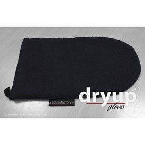 actionfactory Hunde-Handschuh in Schwarz – saugstarker Baumwoll-Handschuh, ideal zum schnellen Trocknen von nassen Hundepfoten.