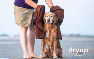 Hundehandtuch in Braun – saugstarkes Handtuch aus 100% Baumwolle, ideal zum schnellen Trocknen deines Hundes