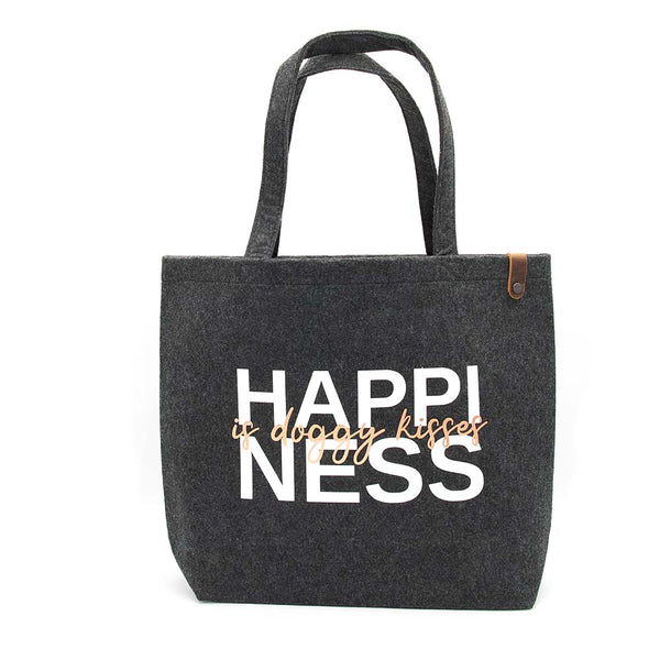 Tasche Filz - 'happiness is doggy kisses'