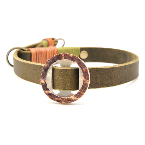 Konfigurierbares Halsband Leder Zugstopp