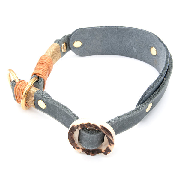 Halsband Leder |  20 mm / 38 mm - unterlegt | Zugstopp | designe selbst