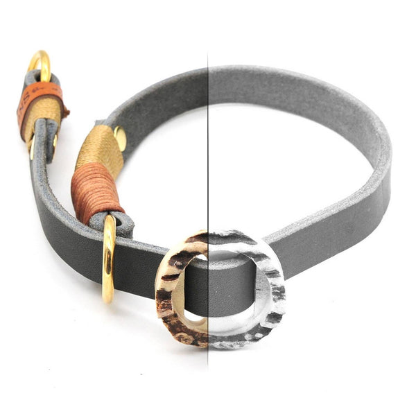 Konfigurierbares Halsband Leder Zugstopp