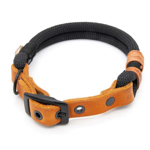 #T-HB-SC-10-MIDM, Hundehalsband aus Tau – 10 mm stark, handmade, mit Schnalle und mehrfacher Verstellbarkeit