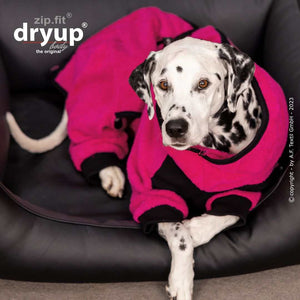 DRYUP BODY® Hundebademantel mit Beinen Pink
