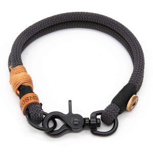#T-HB-KA-08-CHA, Hundehalsband acht Millimeter mit Tau inkl. Karabiner – designgeschützt – ideal für den Alltag