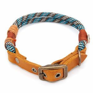 #T-HB-SC-08-BAV, Verstellbares Hundehalsband aus Tau 8 mm mit Fettleder-Schnalle – robust und für jeden Hund geeignet