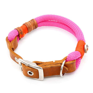 #T-HB-SC-10-PIN, Tau Halsband Hund – 10 mm stark, verstellbar, handgemacht mit Fettleder-Schnalle