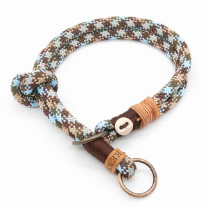 #T-HB-ZS-10-WIL, Langlebiges Hundehalsband aus Tau – handgefertigt in Deutschland mit Würgestopp