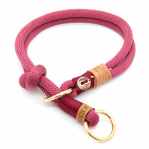 #T-HB-ZS-10-VIN, Stylishes Zugstopp-Halsband aus 10 mm Tau für sichere Spaziergänge - Dressurhalsung