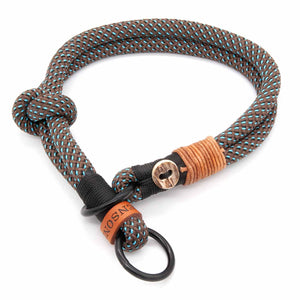 #T-HB-ZS-10-SOU, Langlebiges Hundehalsband aus Tau – handgefertigt in Deutschland mit Dressurhalsung
