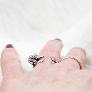 Ring Hund Beagle Silbern