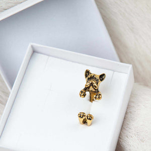 Ring Hund Bulldogge Bronze