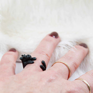 Ring Hund Terrier Schwarz