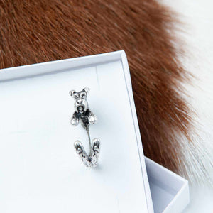 Ring Hund Terrier Silbern