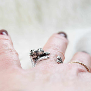 Ring Hund Terrier Silbern