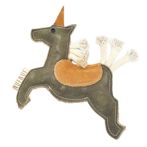 Ungefährliches Hundespielzeug Einhorn aus nachhaltigen Materialien, ohne Quietschi