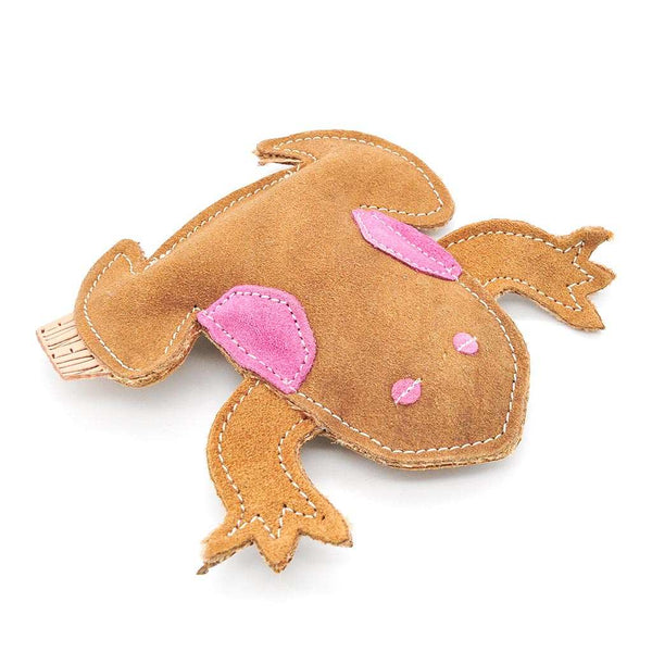 Hundespielzeug Frosch - Wildleder mit Kokosfaser-Füllung, robust und umweltfreundlich