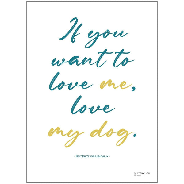 'If you want to love me...' Postkarte