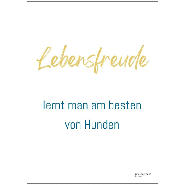 'Lebensfreude... lernt man...' Postkarte