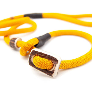 T-RLS-10-CUR, Robuste Moxon-Leine für Training und Alltag, gelb