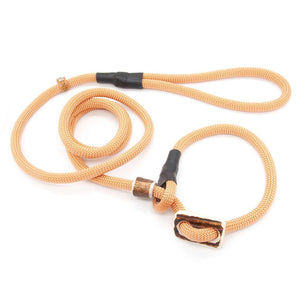 #T-RLS-10-KUP, Retrieverleine mit ergonomischem Hirschhorn-Zugstopp, kupfer