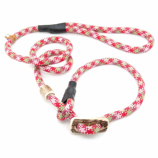 #T-RLS-10-BLO, Funktionale und stilvolle Tauleine in rosa-rot für Hunde